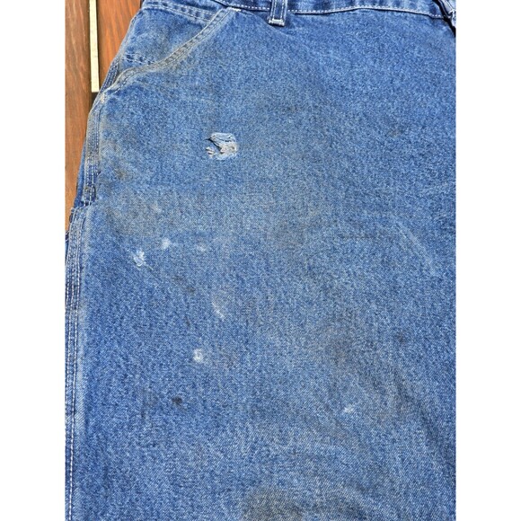 Carhartt Blue Paint Distressed Carpenter Jeans Men Size: 40x32 Shows Work Wear - Picture 4 of 11
